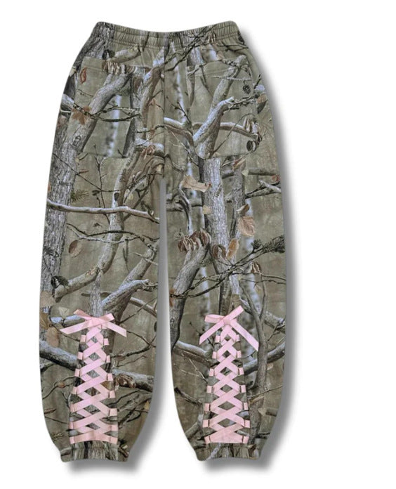 Camo Pink Bow Hoodie + FREE Sweatpants